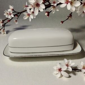 Vtg Fine China Japan Sakurai Designer Series Castle Lidded Butter Dish